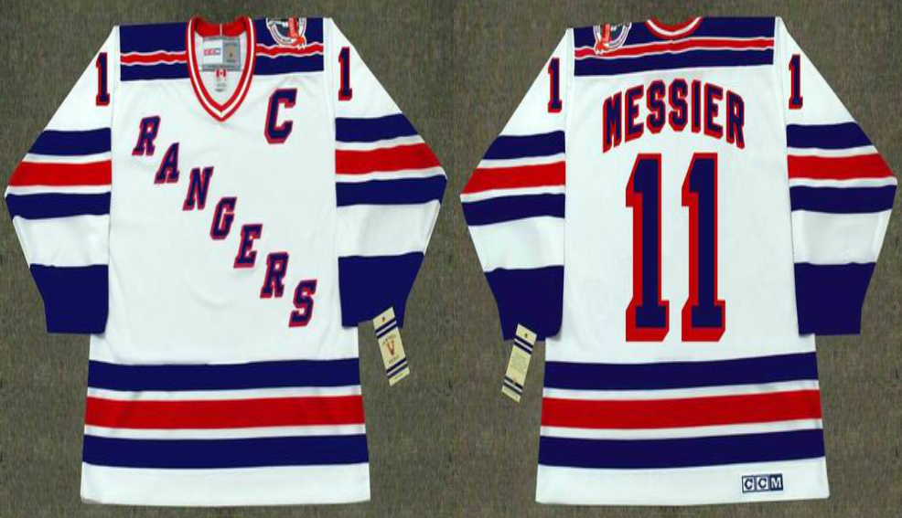 2019 Men New York Rangers 11 Messier white style #4 CCM NHL jerseys